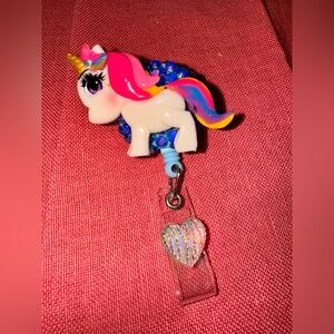 Colorful Unicorn  Badge Holder